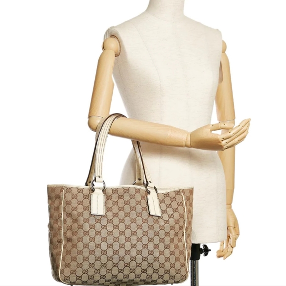 🤍 Gucci GG Canvas Tote Bag EUC - Picture 3 of 13